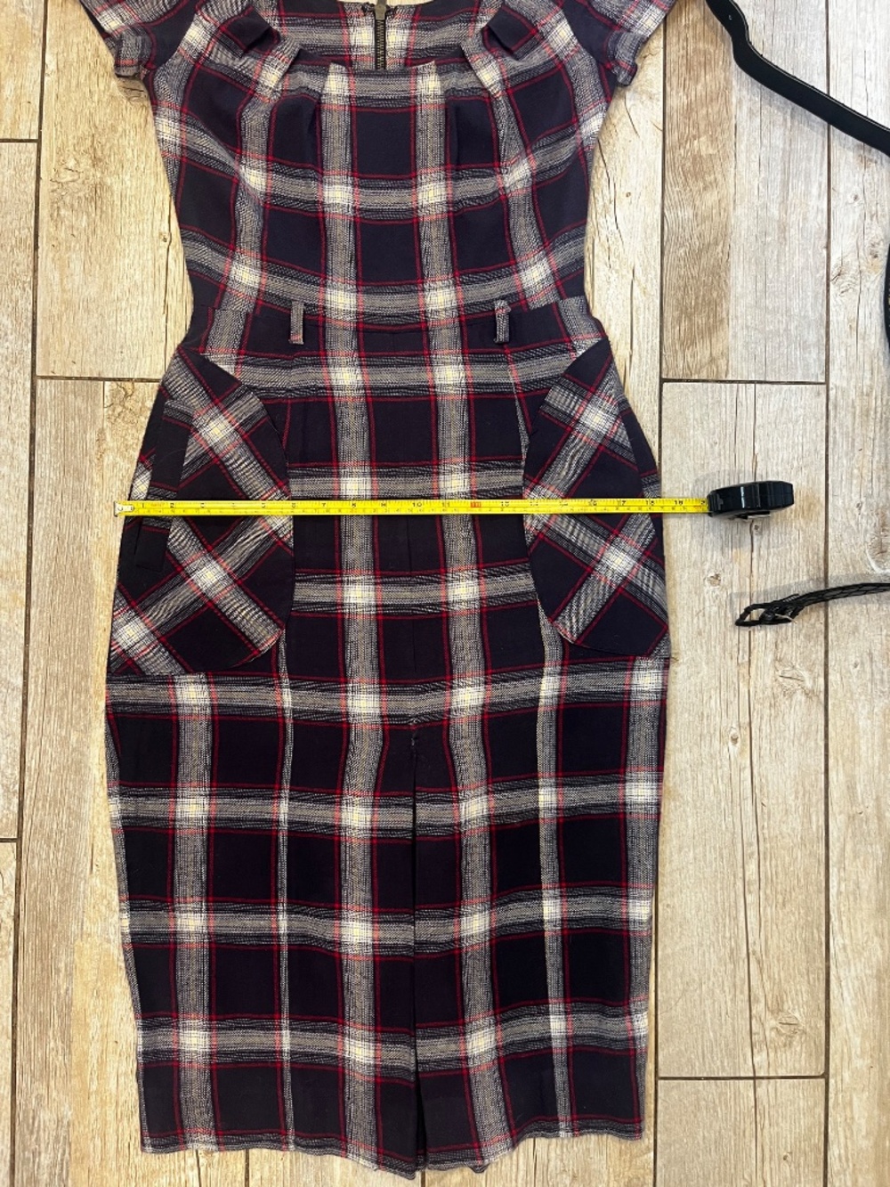 Vintage RARE L.A.M.B by Gwen Stefani Plaid Belted Dress 4/6 - Picture 12 of 16